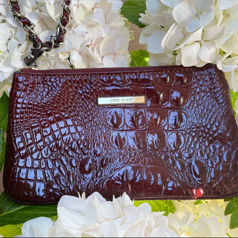 Burgundy snakeskin wallet